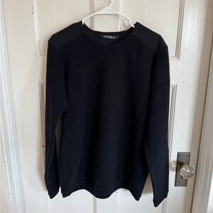 Arc’Teryx men’s black Donovan wool blend crew neck sweater size large